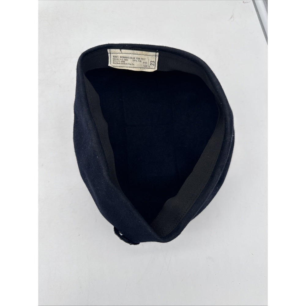 Vintage Sam Bonk Women's Blue Beret Civil Air Patrol With Eagle Insignia Size 23 - Picture 5 of 6
